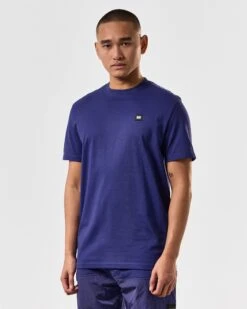Weekend Offender Garcia T-Shirt Bright Navy -Clothing Shop TSSS2403 GARCIA BRIGHT NAVY 4327 MODEL