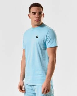 Weekend Offender Garcia T-Shirt Saltwater Blue -Clothing Shop TSSS2403 GARCIA SALTWATER 4842 MODEL