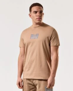 Weekend Offender Dygas T-Shirt Cognac Brown -Clothing Shop TSSS2406 DYGAS COGNAC 4986 MODEL