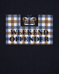 Weekend Offender Dygas T-Shirt Navy -Clothing Shop TSSS2406 DYGAS NAVY 7664
