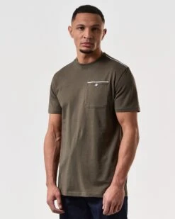 Weekend Offender Kea Pocket T-Shirt Castle Green -Clothing Shop TSSS2408 KEA CASTLE GREEN 7536
