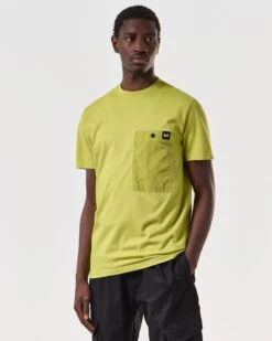 Weekend Offender Tabiti Pocket T-Shirt Limeish Green -Clothing Shop TSSS2413 TABITI LIMEISH 6959