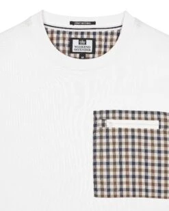 Weekend Offender Gorman Pocket T-Shirt White -Clothing Shop TSSS2416 GORMAN WHITE 5477