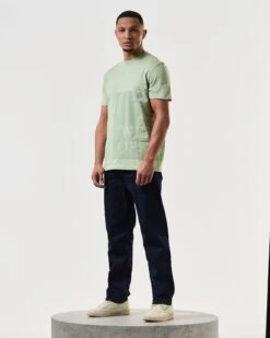 Weekend Offender Ryan T-Shirt Pale Moss Green -Clothing Shop TSSS2417 RYAN PALE MOSS 7199