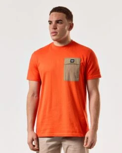Weekend Offender Stiniva T-Shirt Pure Orange -Clothing Shop TSSS2419 STINIVA PURE ORANGE 5327 MODEL