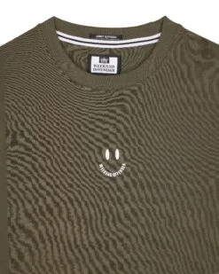 Weekend Offender Smile Graphic T-Shirt Castle Green -Clothing Shop TSSS2425 SMILE CASTLE GREEN 3333