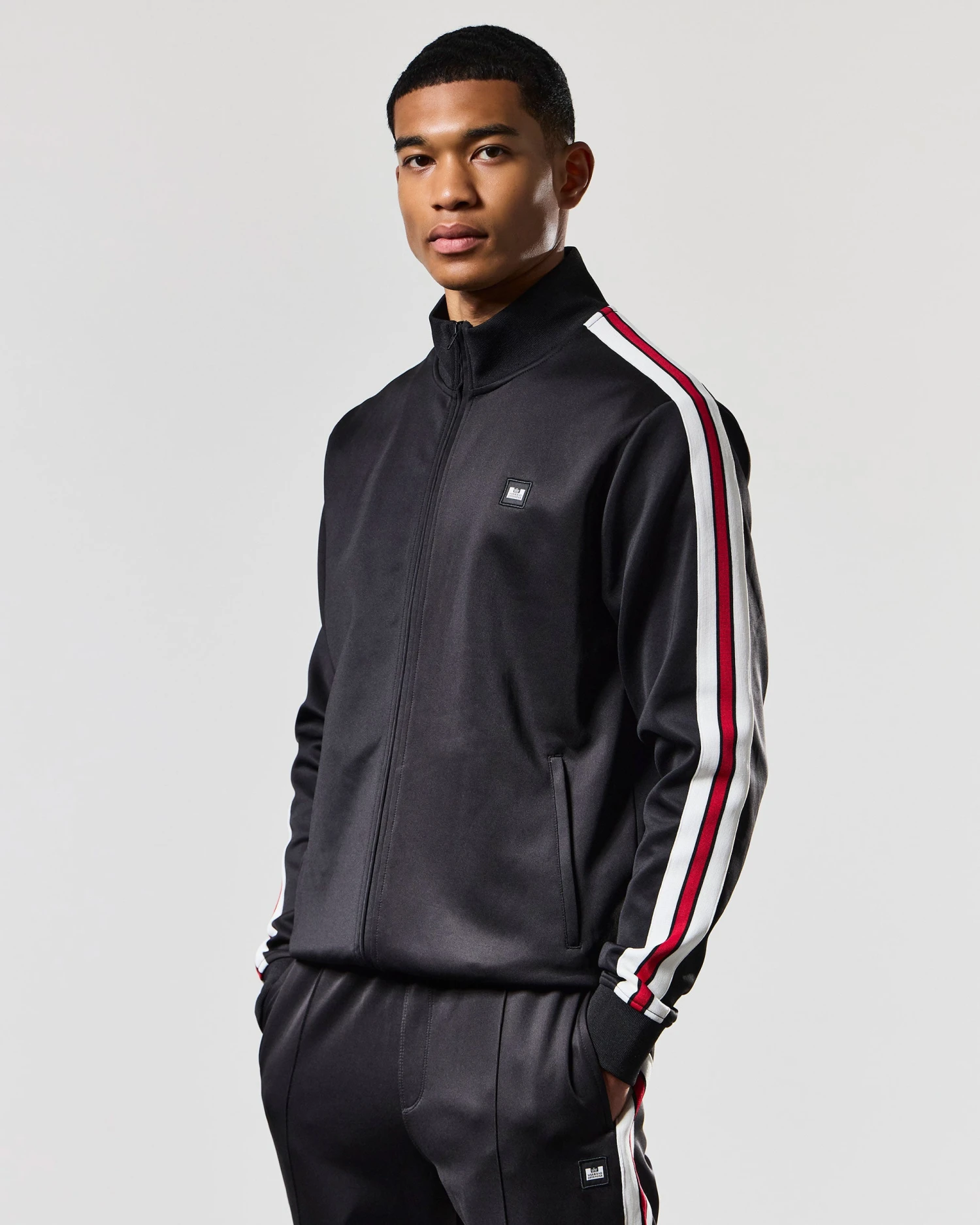 Weekend Offender Pawsa Taped Track Top Black 2 Weekend Offender Pawsa Taped Track Top Black - Image 2