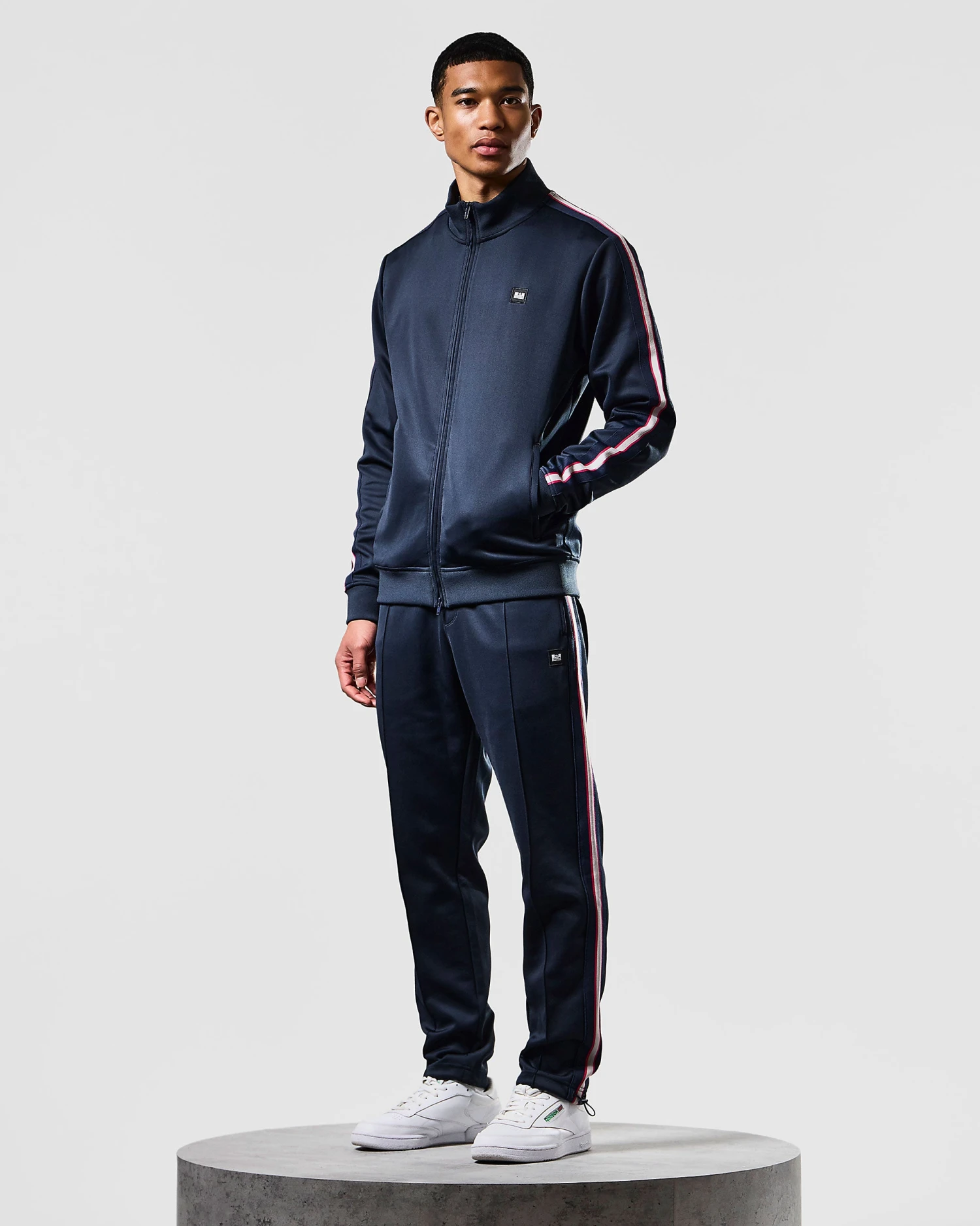 Weekend Offender Pawsa Taped Track Top Navy 3 Weekend Offender Pawsa Taped Track Top Navy - Image 3