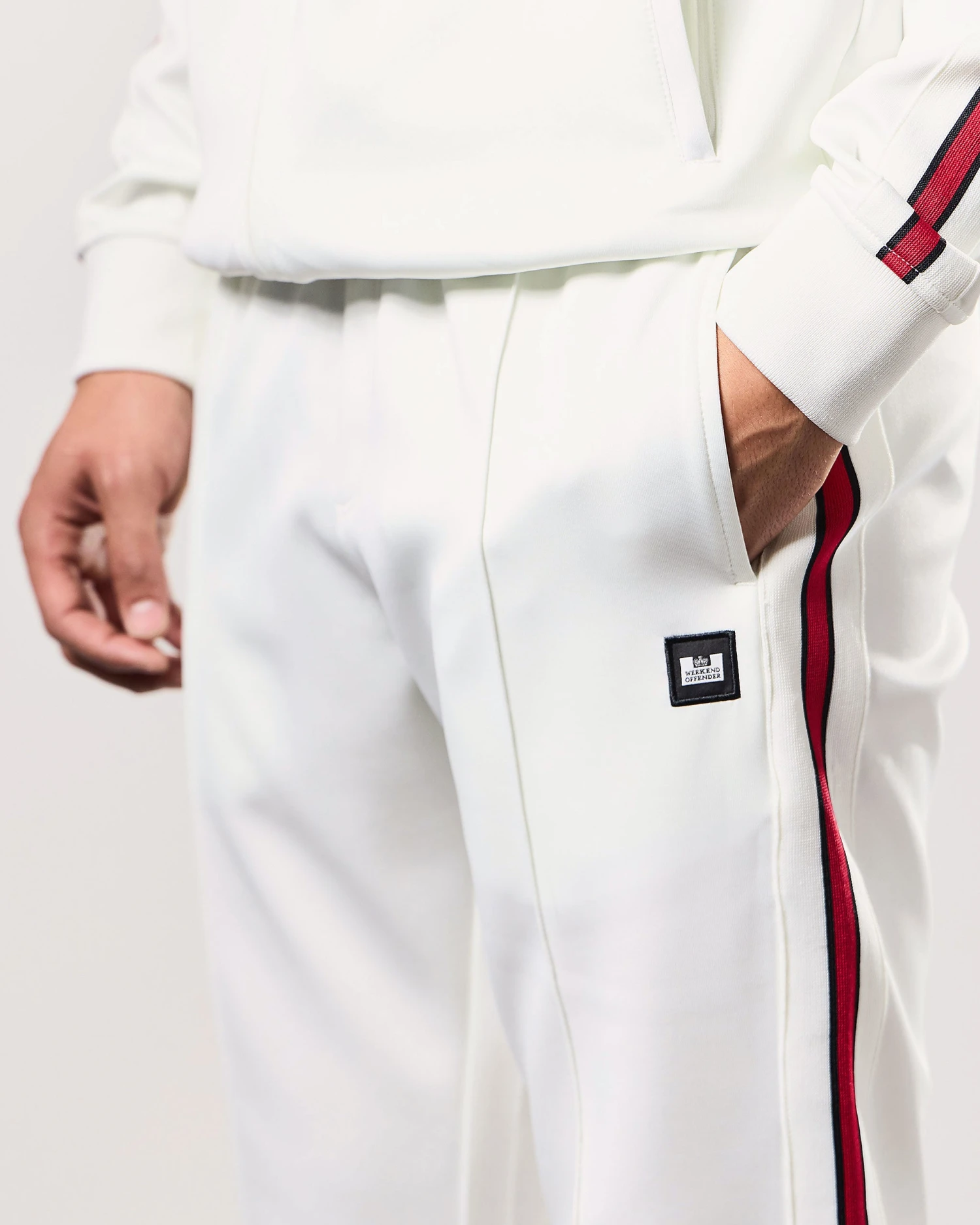 Weekend Offender Djoko Taped Track Pants Winter White 5 Weekend Offender Djoko Taped Track Pants Winter White - Image 5