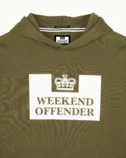 Weekend Offender Kids HM Service Classic Hoodie Dark Green -Clothing Shop WOHD 370 HM SERVICE HOOD DARK GREEN 2982